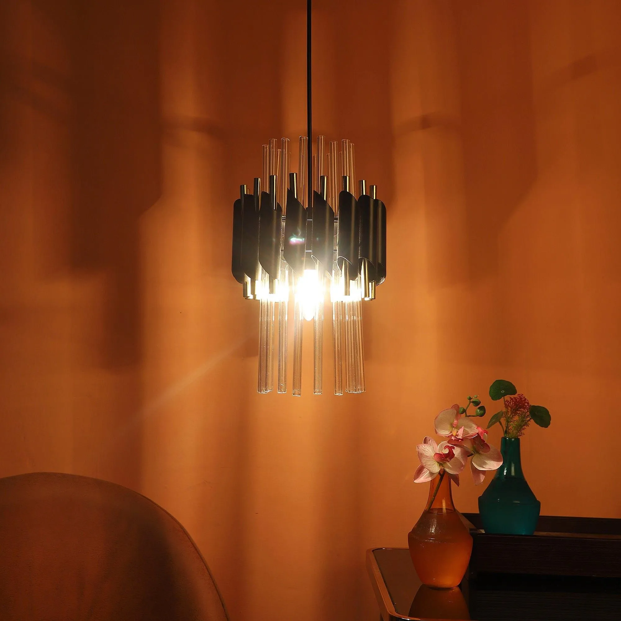 Black and Gold Metal Hanging Light