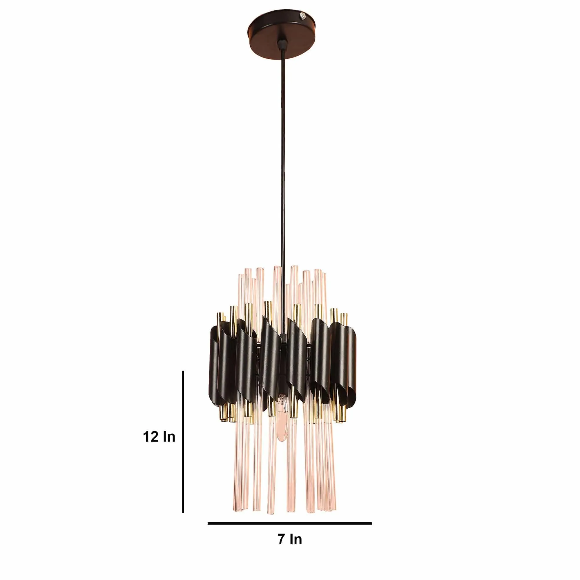 Black and Gold Metal Hanging Light