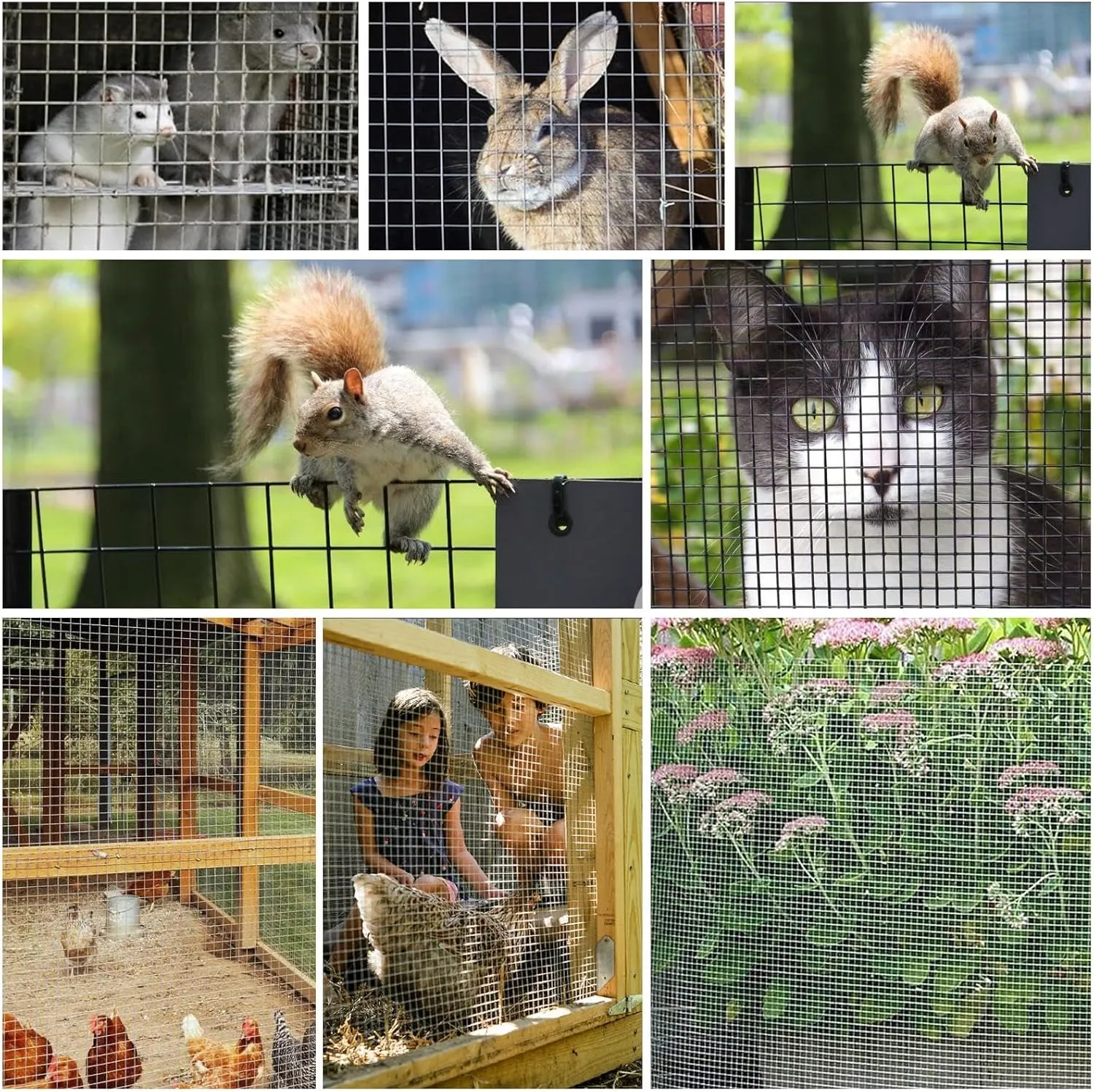 Black Hardware Cloth 4'' x 20' PVC Steel Vinyl Coated 1/2 inch Galvanized Wire Mesh Roll (19 GA) Chicken Wire Fence Roll, for coop Fences,Screen mesh, Rabbit/Snake Fences, Poultry enclosures, etc.