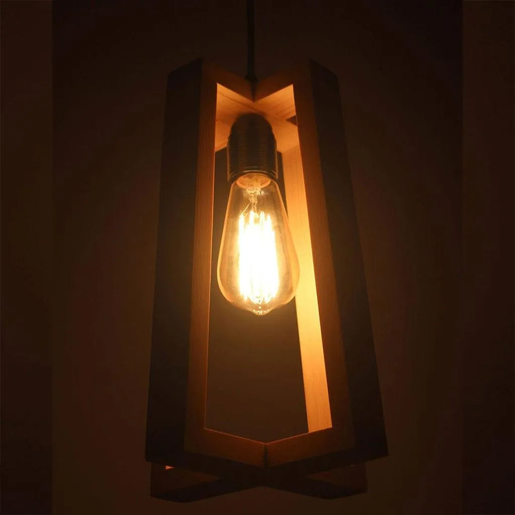Blender Brown Wooden Single Hanging Lamp (BULB NOT INCLUDED)