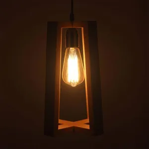 Blender Brown Wooden Single Hanging Lamp (BULB NOT INCLUDED)