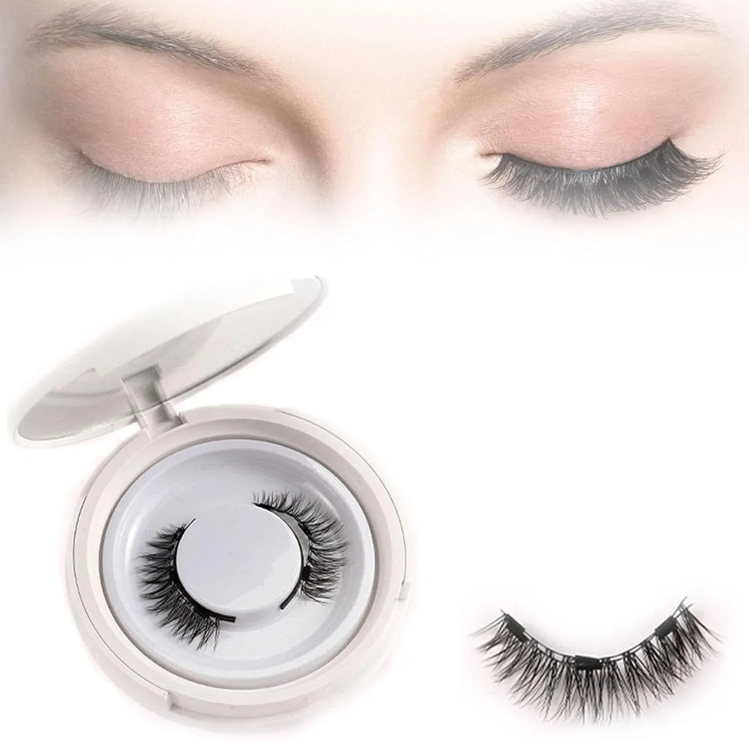 Blisdora Magnetic Lashes, Blisora Magnetic Eyelashes, MagneticEyelashes Natural Look With Applicator Reusable, MagneticEyelashes No Glue Needed, Waterproof, Easy To Apply, For Daily Wear (Fuller)