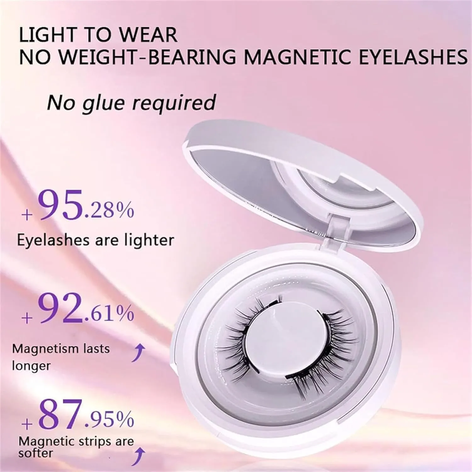 Blisdora Magnetic Lashes, Blisora Magnetic Eyelashes, MagneticEyelashes Natural Look With Applicator Reusable, MagneticEyelashes No Glue Needed, Waterproof, Easy To Apply, For Daily Wear (Fuller)