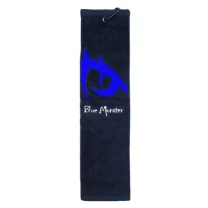Blue Monster 'Eye' Trifold Golf Towel Black