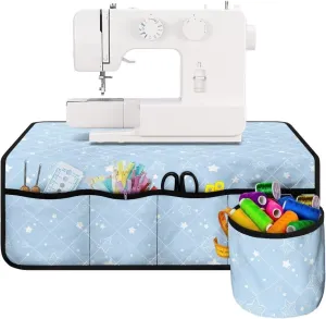 Blue Sewing Machine Table Pad, Protective Mats Fits Most Standard Household Sewing Machines Sewing Machine Mat for Table with Storage Bag