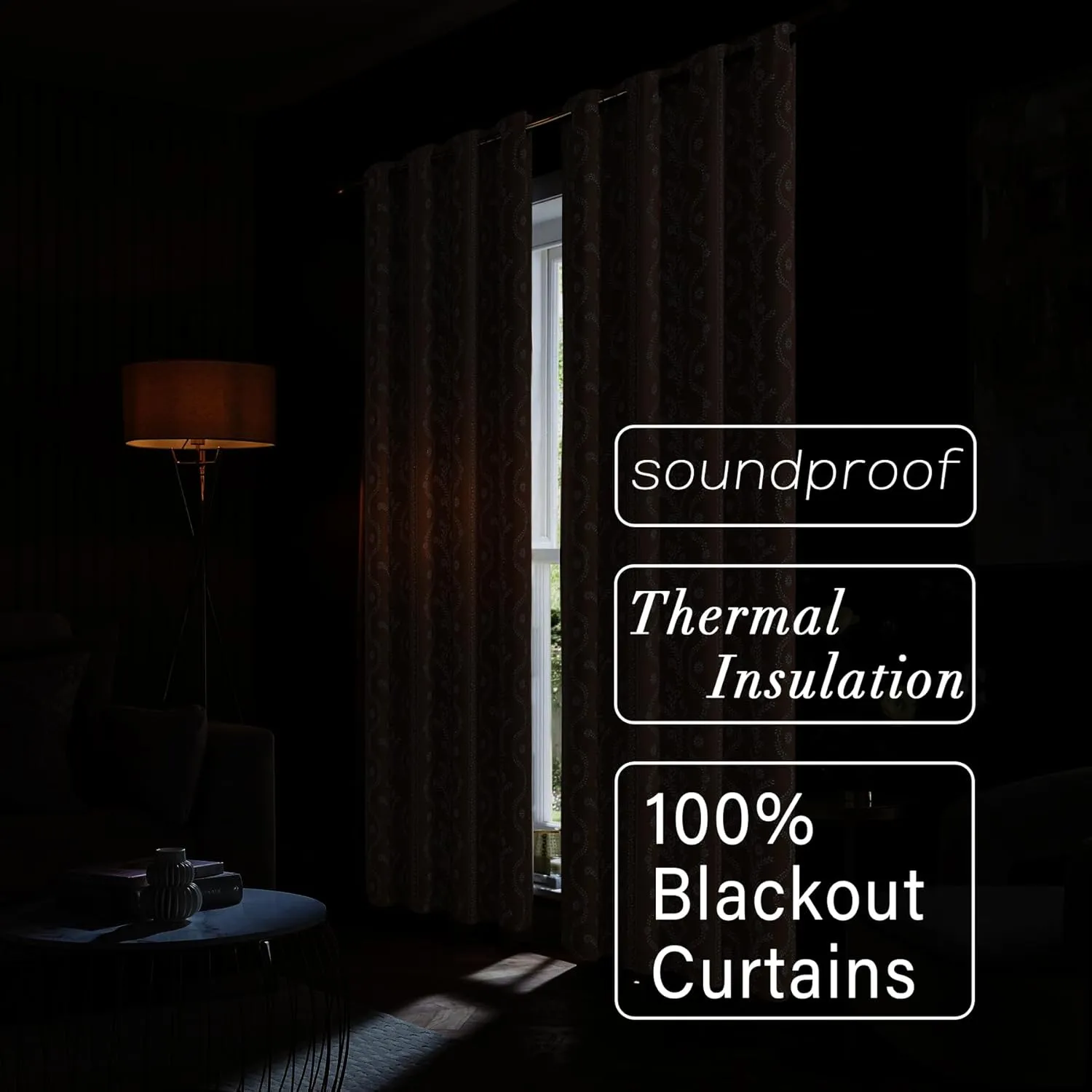 Boho Blackout Curtains 84 Inch Length 2 Panels Set Rustic Curtain for Bedroom Living Room Thermal Insulation Printed Floral Curtains Burnt Orange Black out Bohemian Western Drapes for Living Room