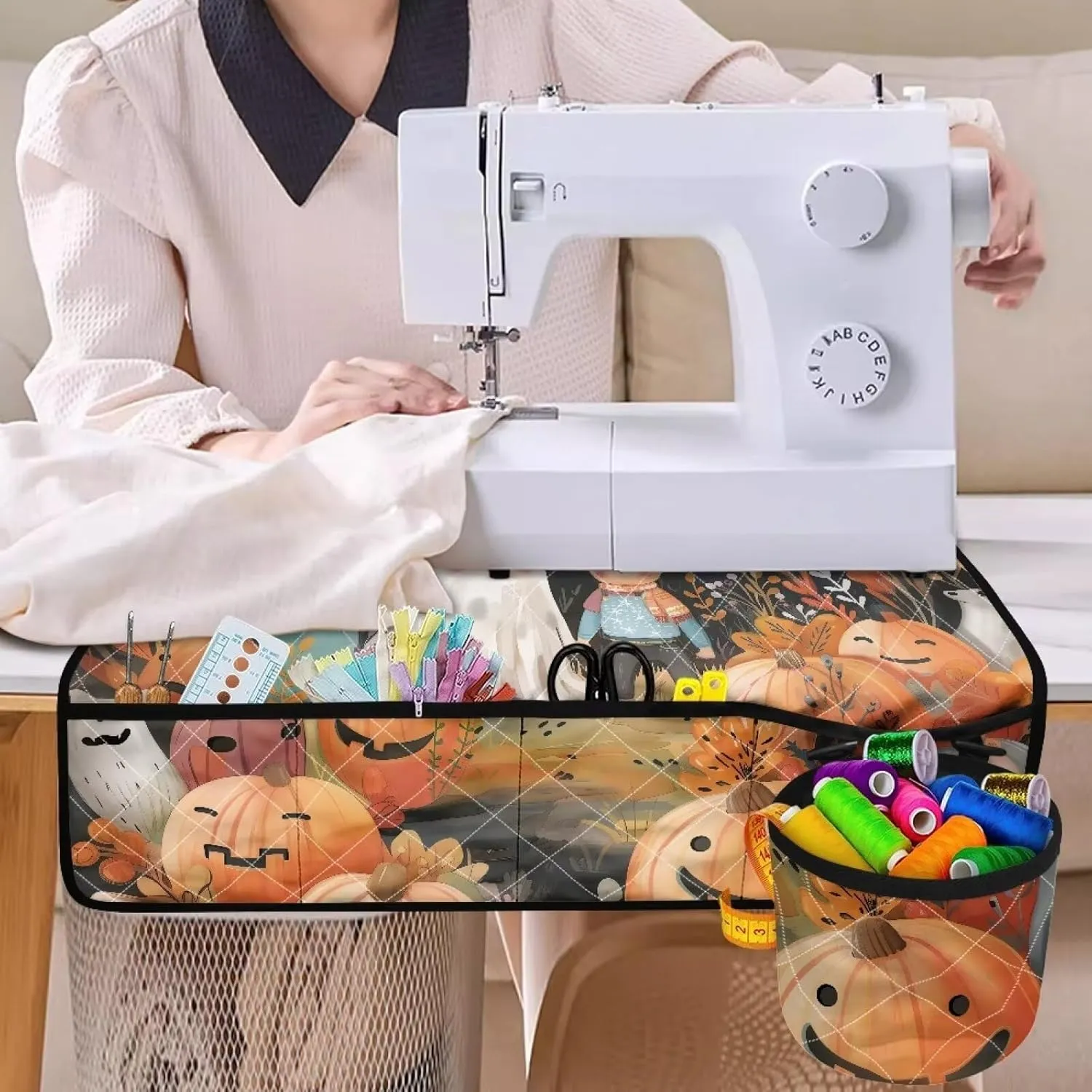 Boo Versatile Sewing Machine Mat - for Sewing Machines and Organizes Sewing Accessories Non-Slip   Reduces Vibration   with Pockets for Sewing Supplies for Travel and Classes