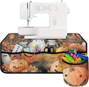 Boo Versatile Sewing Machine Mat - for Sewing Machines and Organizes Sewing Accessories Non-Slip   Reduces Vibration   with Pockets for Sewing Supplies for Travel and Classes