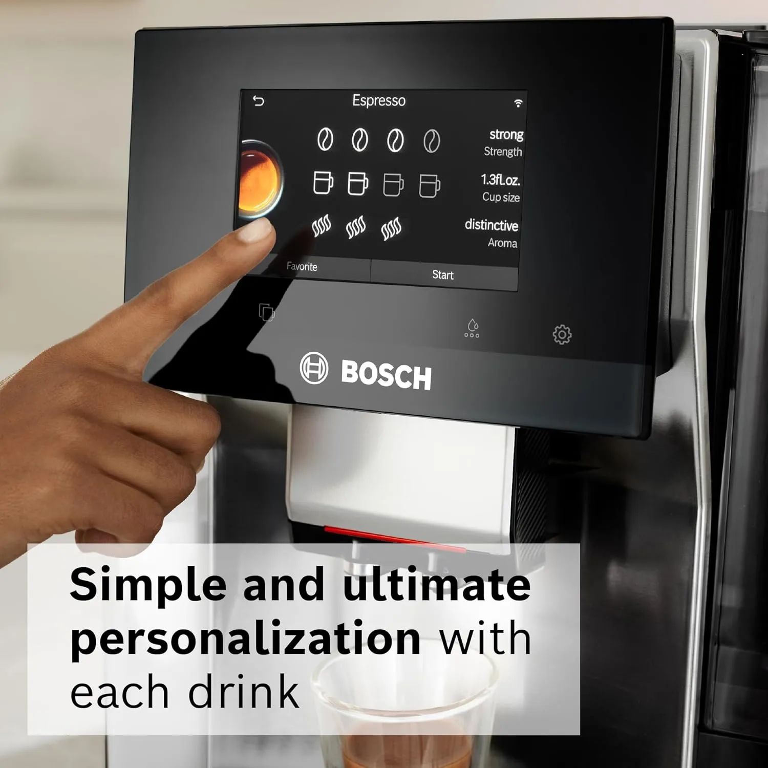 Bosch TQU60307 800 Series VeroCafe Fully Automatic Espresso Machine with Home Connect, 36 Beverage Varieties with Coffee World, Double Cup, Integrated Milk