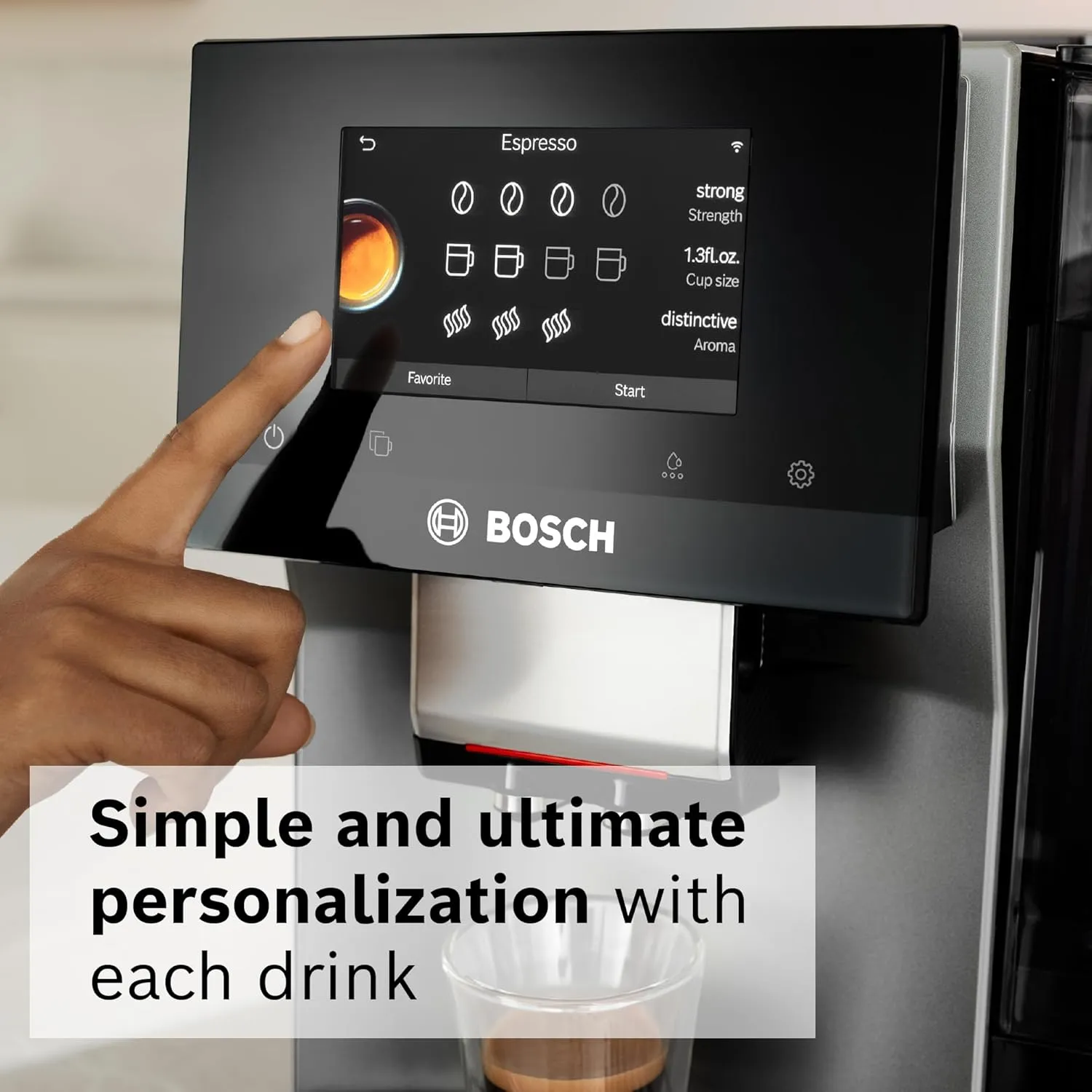 Bosch TQU60703 800 Series VeroCafe Fully Automatic Espresso Machine with Home Connect, 36 Beverage Varieties with Coffee World, Cup Warmer, Double Cup, Integrated Milk Container, in Stainless Steel