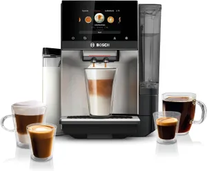 Bosch TQU60703 800 Series VeroCafe Fully Automatic Espresso Machine with Home Connect, 36 Beverage Varieties with Coffee World, Cup Warmer, Double Cup, Integrated Milk Container, in Stainless Steel