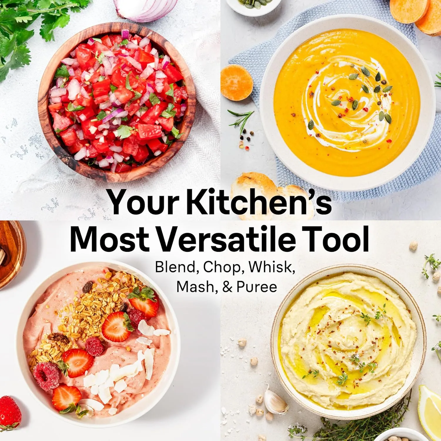 Braun MultiQuick 7 3-in-1 Immersion Hand Blender with Variable Speed and Patented Technology - Includes 2-cup Chopper, Whisk   Beaker for Fast Blending, Stainless Steel, MQ7035X