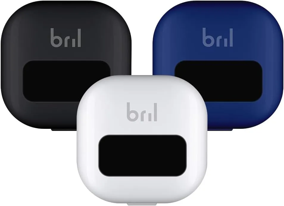 Bril UV-C Toothbrush Sanitizer, Portable Cleaner, Travel Cover, Magnetic Holder, and Rechargeable Case for Any Size Toothbrush, Multi-Pack