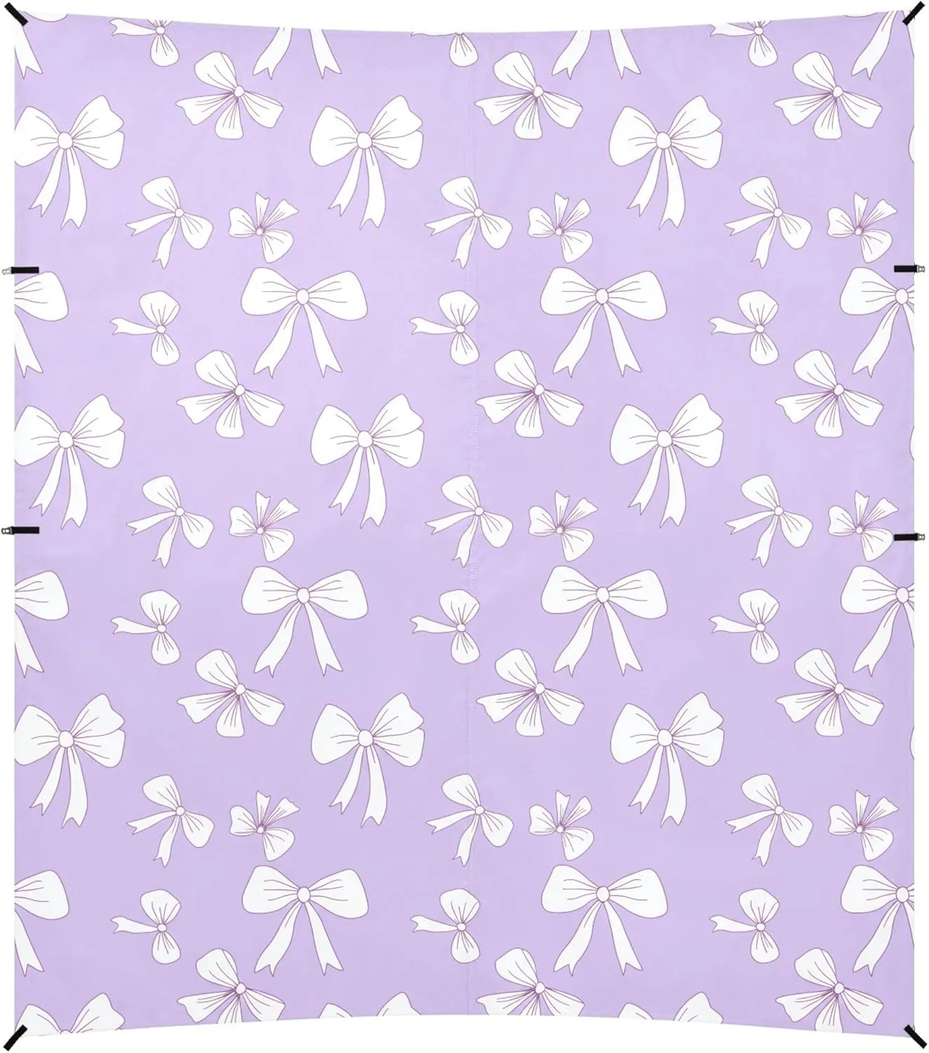 Burbuja Bows on Lavender Beach Canopy Windproof Beach Tent Sun Shade with 4 Sandbags & Sand Shovel, Portable Sun Shelter for Family Camping Picnic