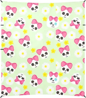 Burbuja Cartoon Skulls Beach Canopy Windproof Beach Tent Sun Shade with 4 Sandbags & Sand Shovel, Portable Sun Shelter for Family Camping Picnic