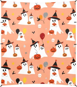 Burbuja Cute Ghosts in Hats Beach Canopy Windproof Beach Tent Sun Shade with 4 Sandbags & Sand Shovel, Portable Sun Shelter for Family Camping Picnic