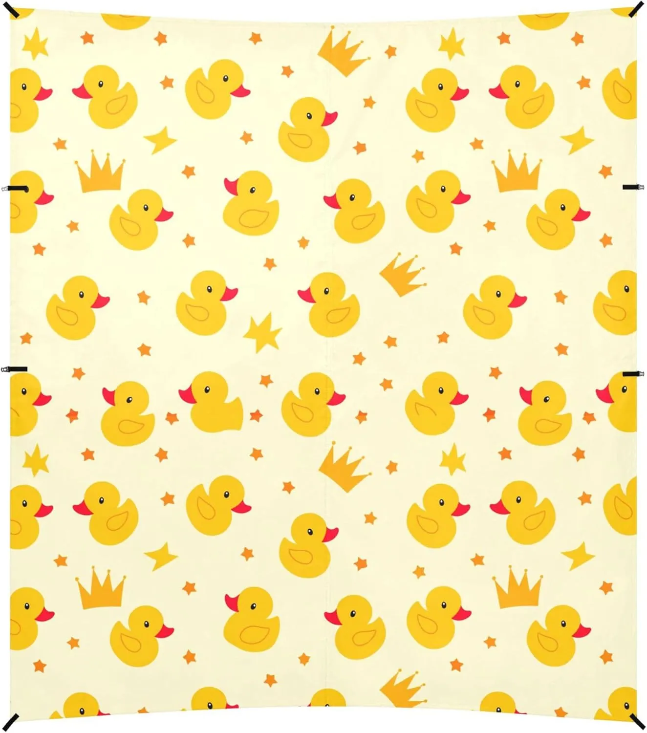 Burbuja Cute Rubber Ducks Beach Canopy Windproof Beach Tent Sun Shade with 4 Sandbags & Sand Shovel, Portable Sun Shelter for Family Camping Picnic