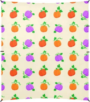 Burbuja Orange Purple Pumpkins Beach Canopy Windproof Beach Tent Sun Shade with 4 Sandbags & Sand Shovel, Portable Sun Shelter for Family Camping Picnic