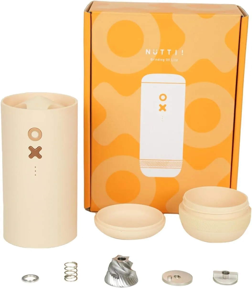 Burr Coffee Grinder – Electric, Portable, Small, Quiet Adjustable Conical Burr Coffee Bean Mill, 20 Grind Settings for Espresso, Pour-Over, French Press Moka, A TIMEMORE Brand (Almond Cream)