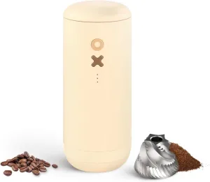 Burr Coffee Grinder – Electric, Portable, Small, Quiet Adjustable Conical Burr Coffee Bean Mill, 20 Grind Settings for Espresso, Pour-Over, French Press Moka, A TIMEMORE Brand (Almond Cream)