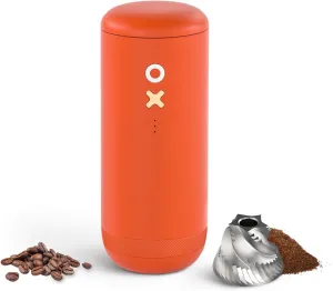 Burr Coffee Grinder – Electric, Portable, Small, Quiet Adjustable Conical Burr Mini Coffee Bean Mill 20 Grind Settings for Espresso, Pour-Over, French Press Moka for Home Use (Tangerine Orange)
