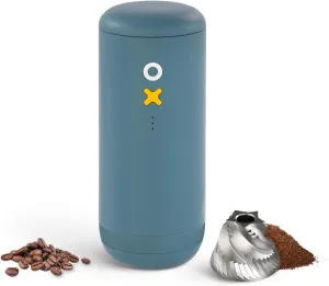 Burr Coffee Grinder – Electric, Portable, Small, Quiet Adjustable Mini Conical Burr Coffee Bean Mill, 20 Grind Settings for Espresso, Pour-Over, French Press Moka,for Home Use (Navy Blue)
