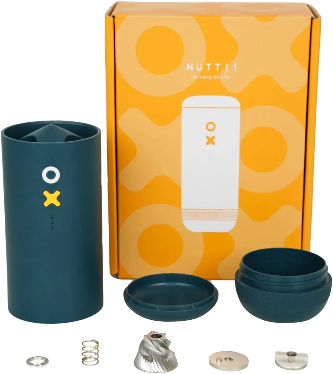 Burr Coffee Grinder – Electric, Portable, Small, Quiet Adjustable Mini Conical Burr Coffee Bean Mill, 20 Grind Settings for Espresso, Pour-Over, French Press Moka,for Home Use (Navy Blue)
