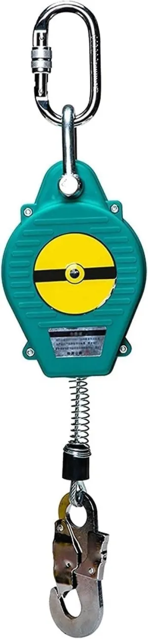 Cable Safety Anti-Fall Retractable Lanyard with Carabiner, self-retracting Lifeline Retractable Lifeline high-Altitude Safety Device Suitable for Rock Climbing Sites