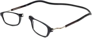 Calabria Snap Magnetic Bridge Front Connect L-XL Reading Glasses Clear or Blue Light Lens Men Women Around Neck Hang Readers
