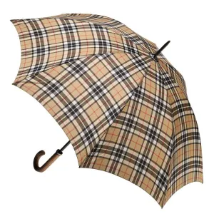 Camel Thomson Tartan Large Cover Walking Length with Wood Handle