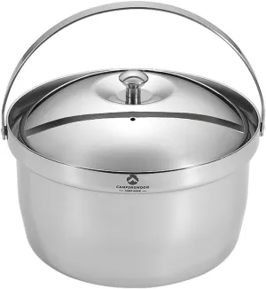 Camping Hiking Rice Cooker Soup Pot Outdoor Portable Picnic Cookwa Stainless Steel Pot Multifunctional Travel Cooking Accessory