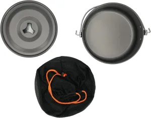 Camping Soup Pot, Outdoor Camping Pot, Large Capacity Portable Aluminum Alloy Bonfire Hanging Cookware with Lid and Storage Bag for 6-8 People, Ideal for Camping, Picnics