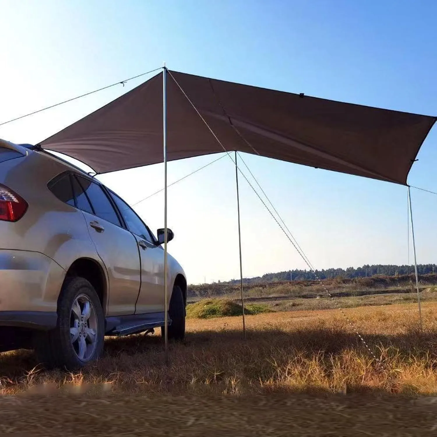 Camping Sun Shelters Car | Portable Awning Canopy - Anti-UV, Extra Large, Rain Fly Camping Sun Shelters Car for Outdoor Travel, Car Camping Gear