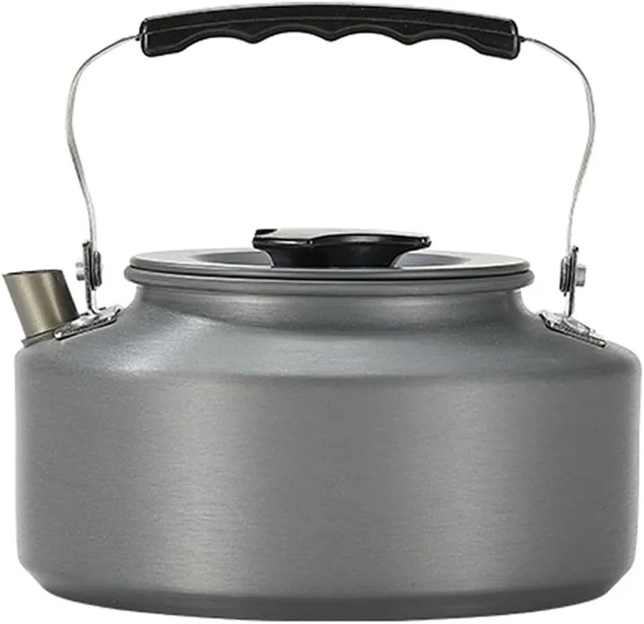 Campingmoon 1L Camping Tea Kettle Portable Camp Tea Pot Aluminum Water Boiler for Outdoor Backpacking Picnic Fishing