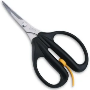 CANARY Spring Loaded Craft Scissors 6.3" [Curved Sharp Tips], Made in JAPAN, Razor Sharp Japanese Stainless Steel Blade, Black