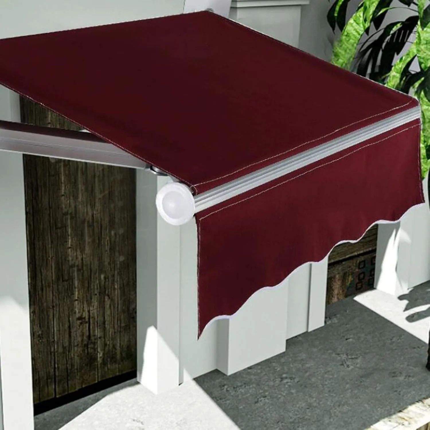 Canopy Replacement Fabric - Tear-Resistant, Waterproof & UV Resistant - Quick-Dry for Outdoor Awnings - Red(12x8ft)