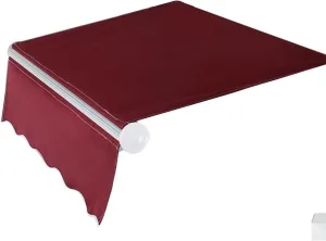 Canopy Replacement Fabric - Tear-Resistant, Waterproof & UV Resistant - Quick-Dry for Outdoor Awnings - Red(12x8ft)
