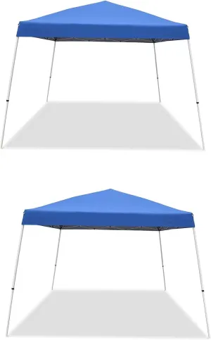 Canopy V Series 2 12'x12' Entry Level Angled Leg Instant Canopy (2 Pack)