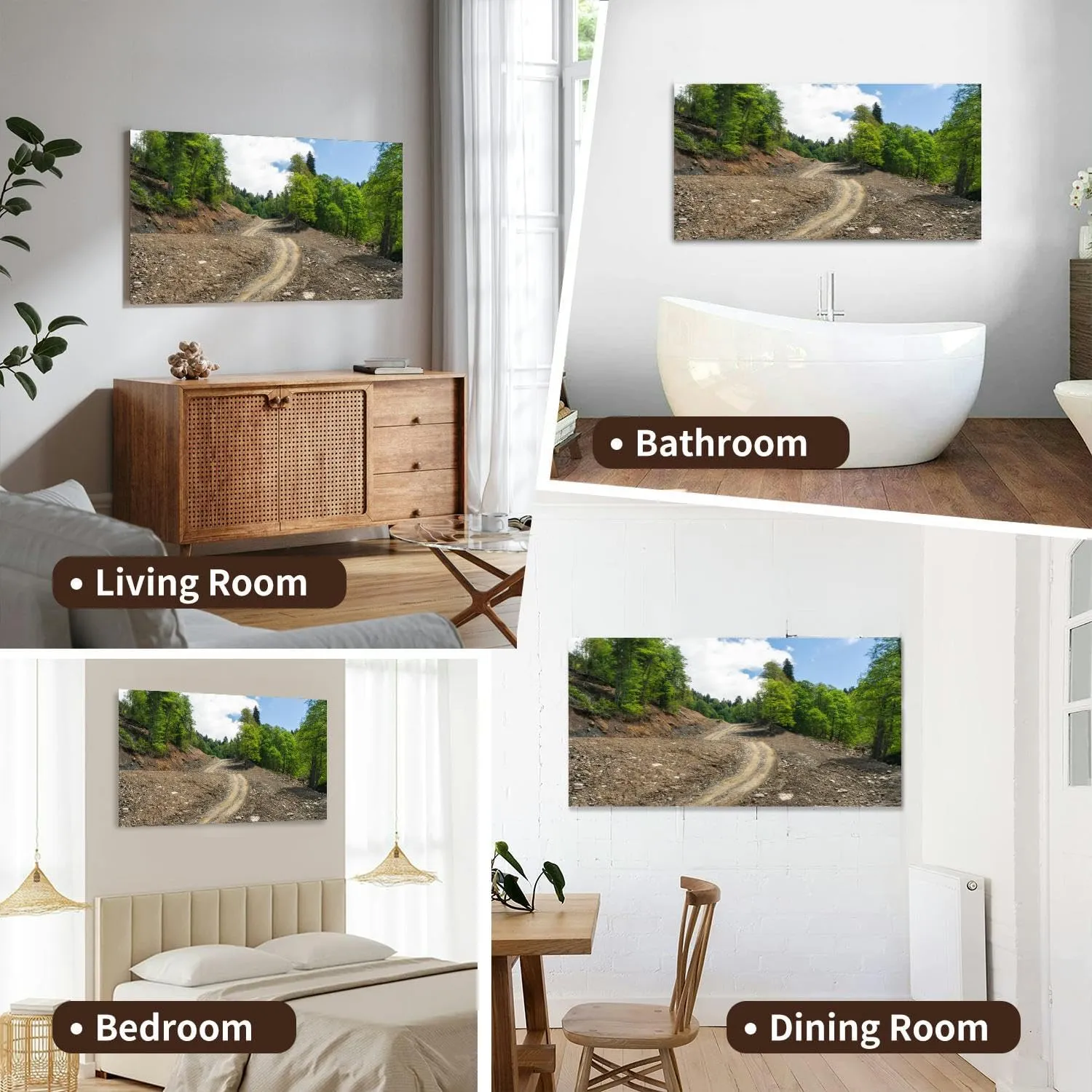 Canvas Wall Art for Living Room Bedroom Off road the forest Big Large Wall Art Decor Framed Painting Wall Pictures Prints Artwork Office