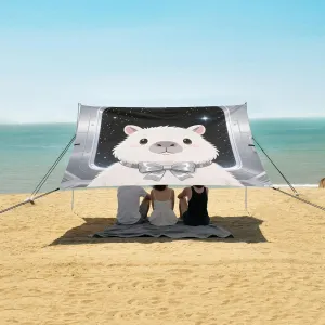 Capybara Space Capsule Beach Camping Tent Sun Shelter for Whole Family, Beach Shade Canopy with UPF50  UV Protection,Easy Set Up and Carry,Outdoor Shade for Trips, Fishing, Backyard Fun Picnics