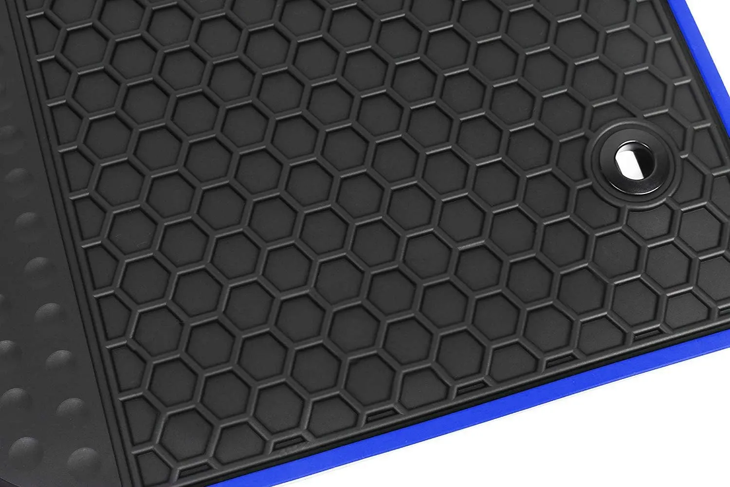 Car Rubber Floor Mat for Honda Civic 10th Generation 2016 2017 2018 2019 2020 2021, Custom Fit Rubber Black and Navy Blue Auto Floor Liners Mat All Weather Protection Heavy Duty Odorless