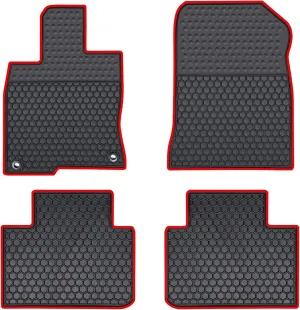 Car Rubber Floor Mat for Honda Civic 11th 2022-2025(Not for Hybrid), Acura Integra 2023-2024 Custom Fit Civic Sedan Hatchback Si Auto Floor Liners Mat Black Red All Weather Protection