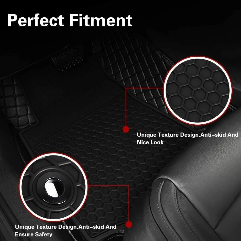 Car Rubber Floor Mat for Honda Civic 11th 2022-2025(Not for Hybrid), Acura Integra 2023-2024 Custom Fit Civic Sedan Hatchback Si Auto Floor Liners Mat Black Red All Weather Protection