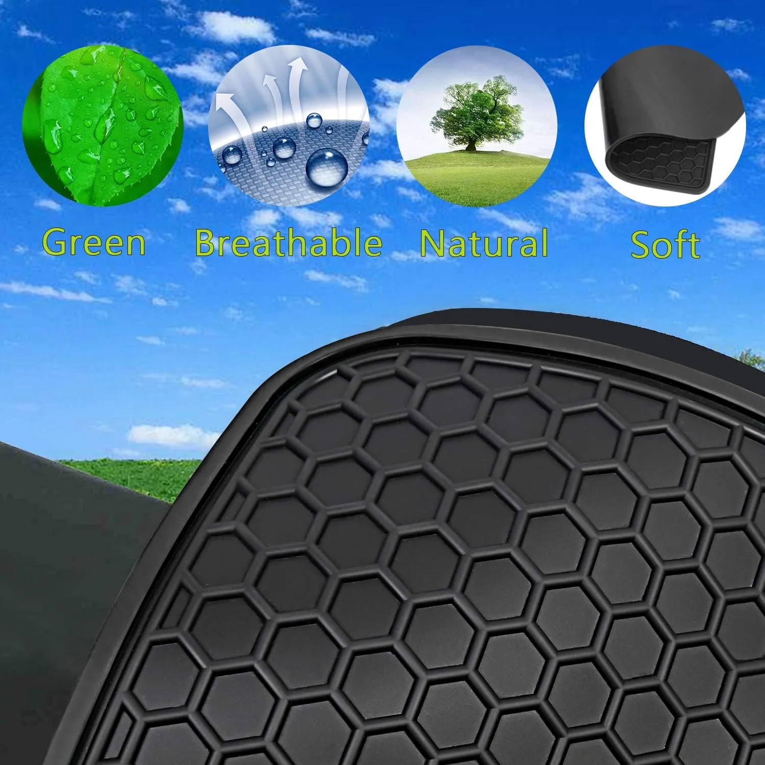 Car Rubber Floor Mat for Honda CR-V 2023 2024 2025 CRV(Included Hybrid) Custom Fit Black Auto Mats Liner All Weather Protection Heavy Duty Odorless