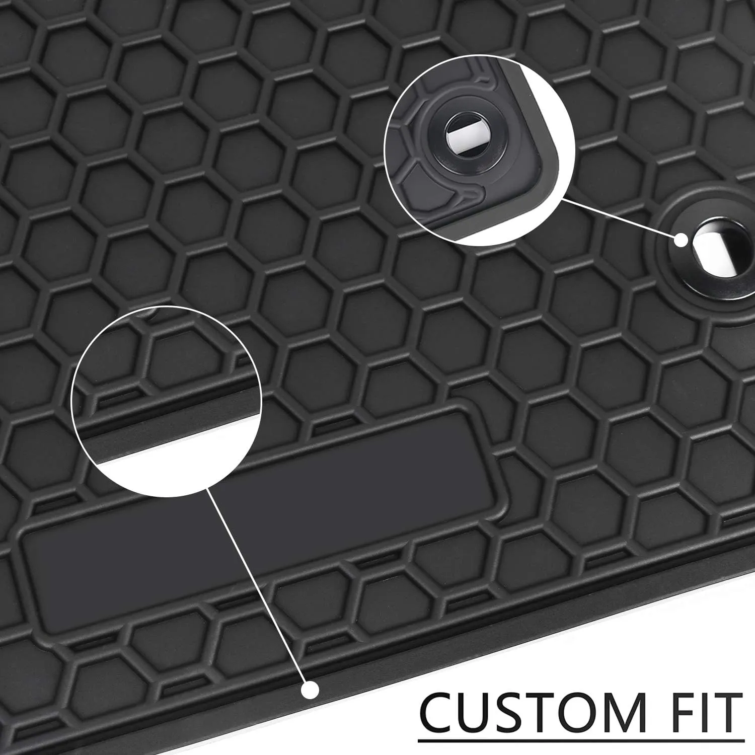 Car Rubber Floor Mat for Honda CR-V 2023 2024 2025 CRV(Included Hybrid) Custom Fit Black Auto Mats Liner All Weather Protection Heavy Duty Odorless