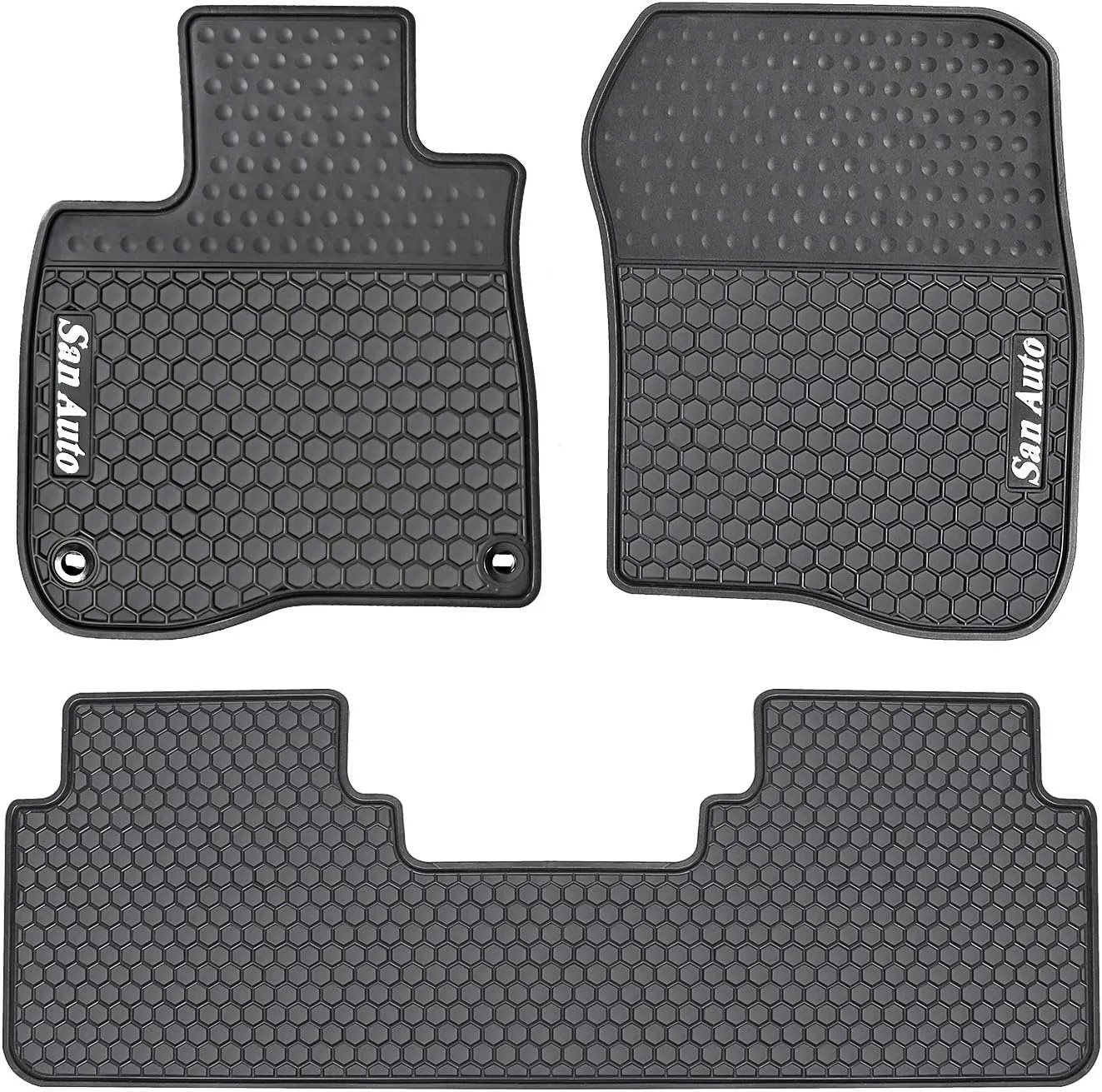 Car Rubber Floor Mat for Honda CR-V 5th Generation 2017 2018 2019 2020 2021 2022 Custom Fit Black and White Auto Liner Mats All Weather Protection Heavy Duty Odorless