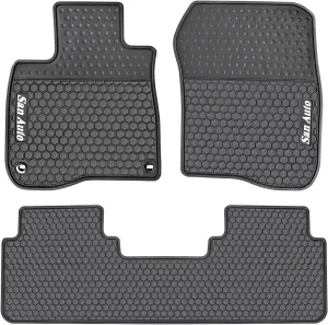 Car Rubber Floor Mat for Honda CR-V 5th Generation 2017 2018 2019 2020 2021 2022 Custom Fit Black and White Auto Liner Mats All Weather Protection Heavy Duty Odorless