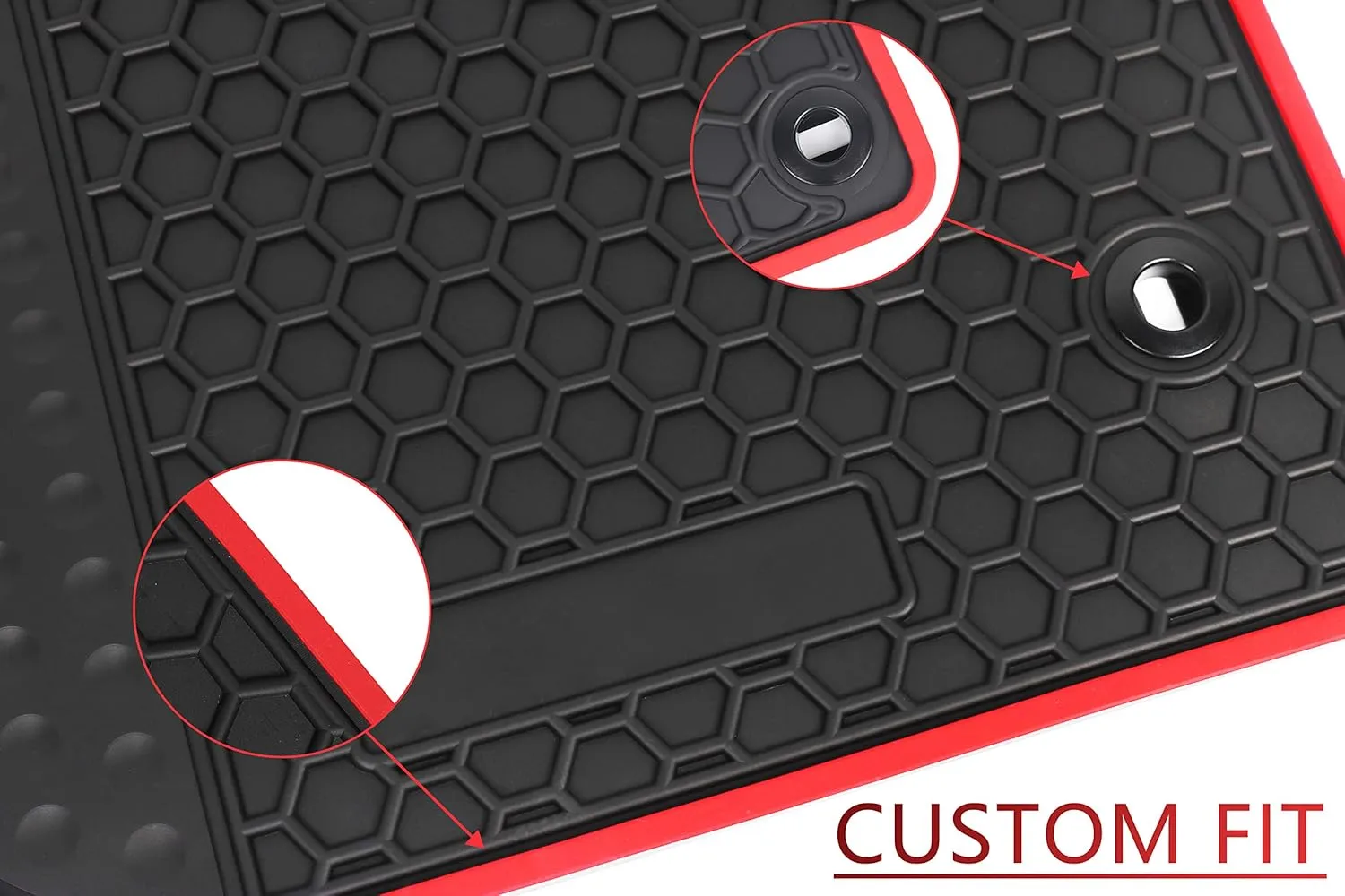 Car Rubber Floor Mat for Honda CR-V 5th Generation 2017 2018 2019 2020 2021 2022 Custom Fit Black and White Auto Liner Mats All Weather Protection Heavy Duty Odorless