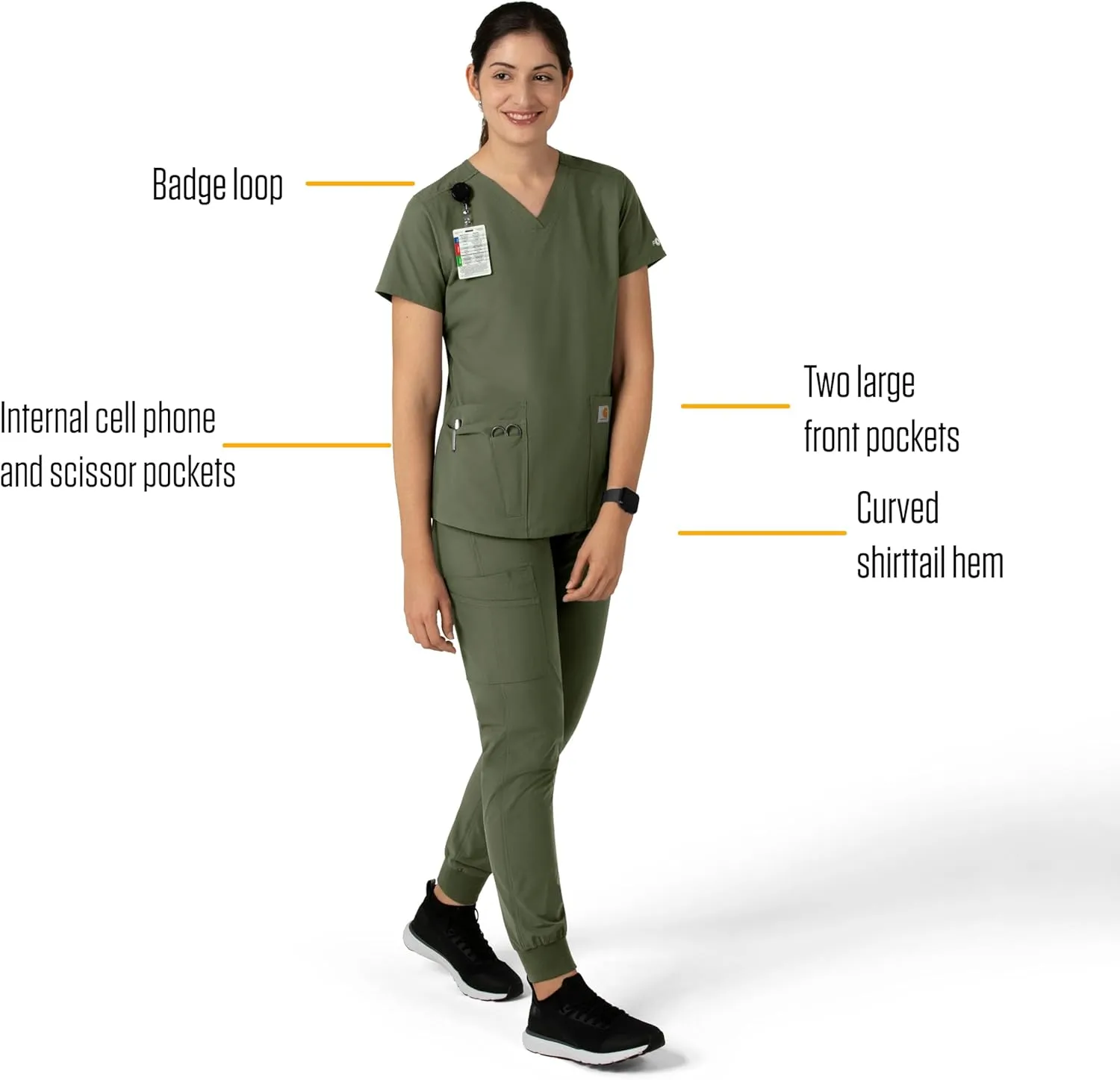 Carhartt Women's V-Neck Scrub Top