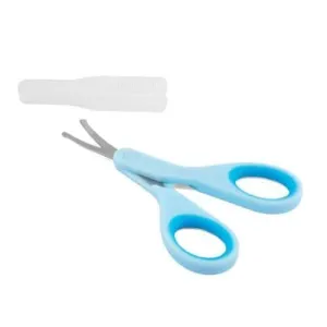 Chicco Baby Moments Round Tip Baby Nail Scissors 0m  Blue 1 Pc